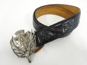 「NX」GUCCI ディアクレスト ベルト ブラック